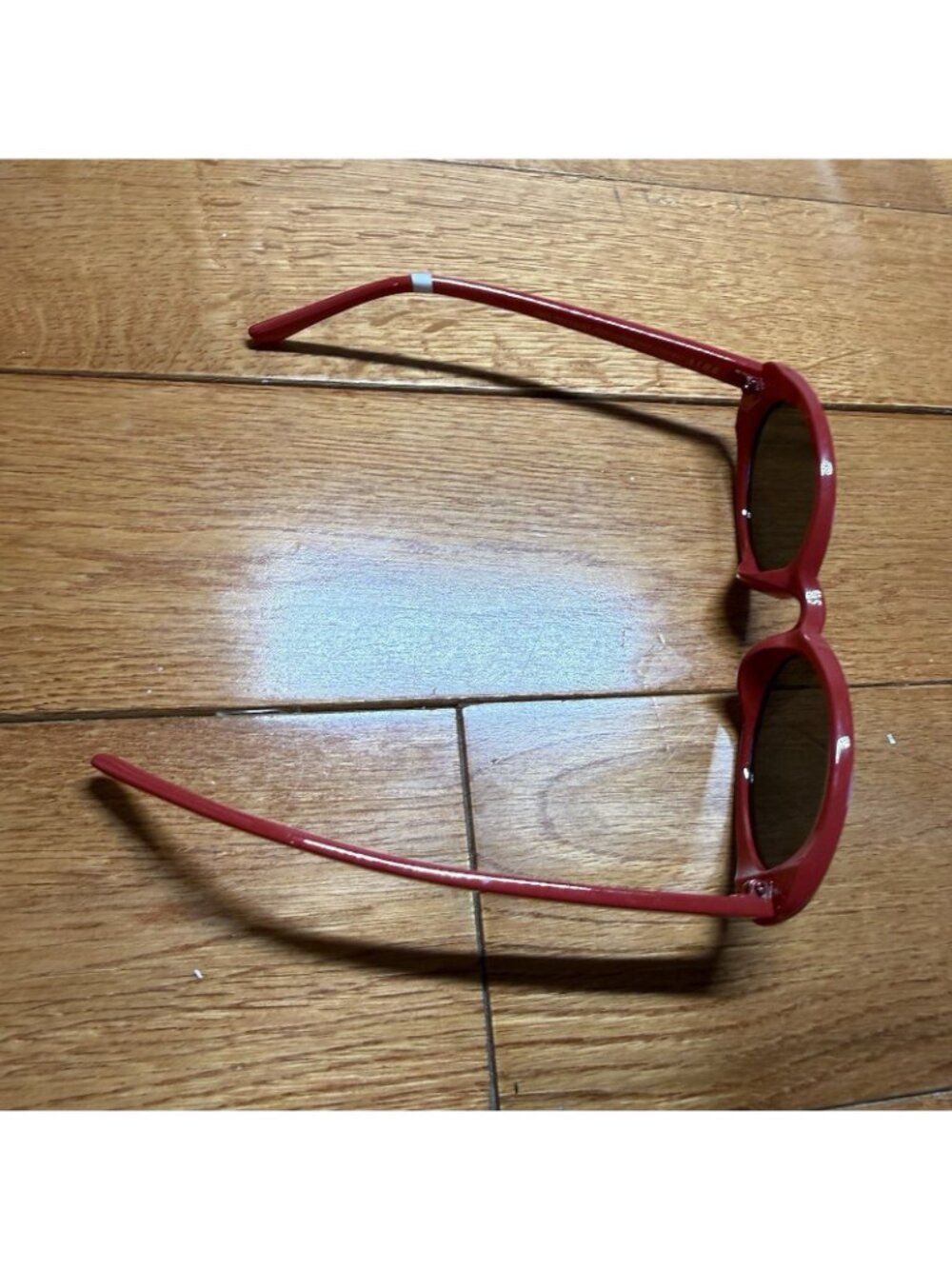 AIRE Fornax Red Oval Sunglasses Y2K Retro Slim Frame Trendy Street Style - Picture 5 of 9